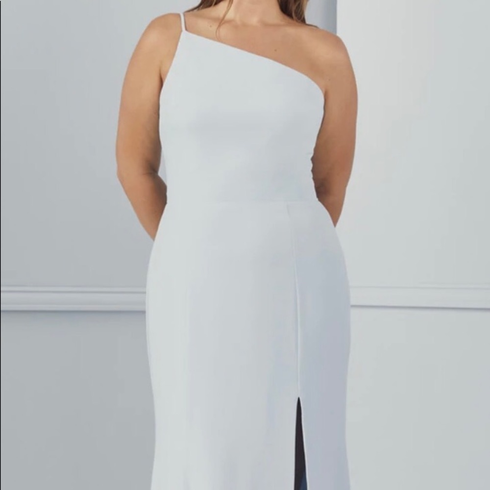 Amsale Champagne Gold Bridesmaids Dress Style Sloan